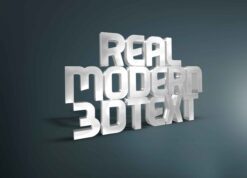 3D Text Mockups psd free download