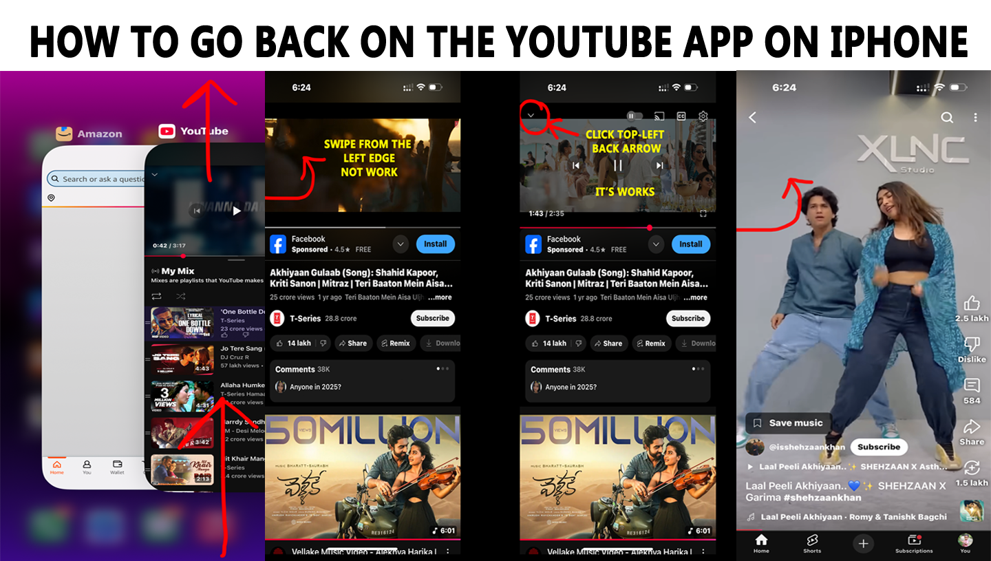 How to Go Back on the YouTube App on iPhone