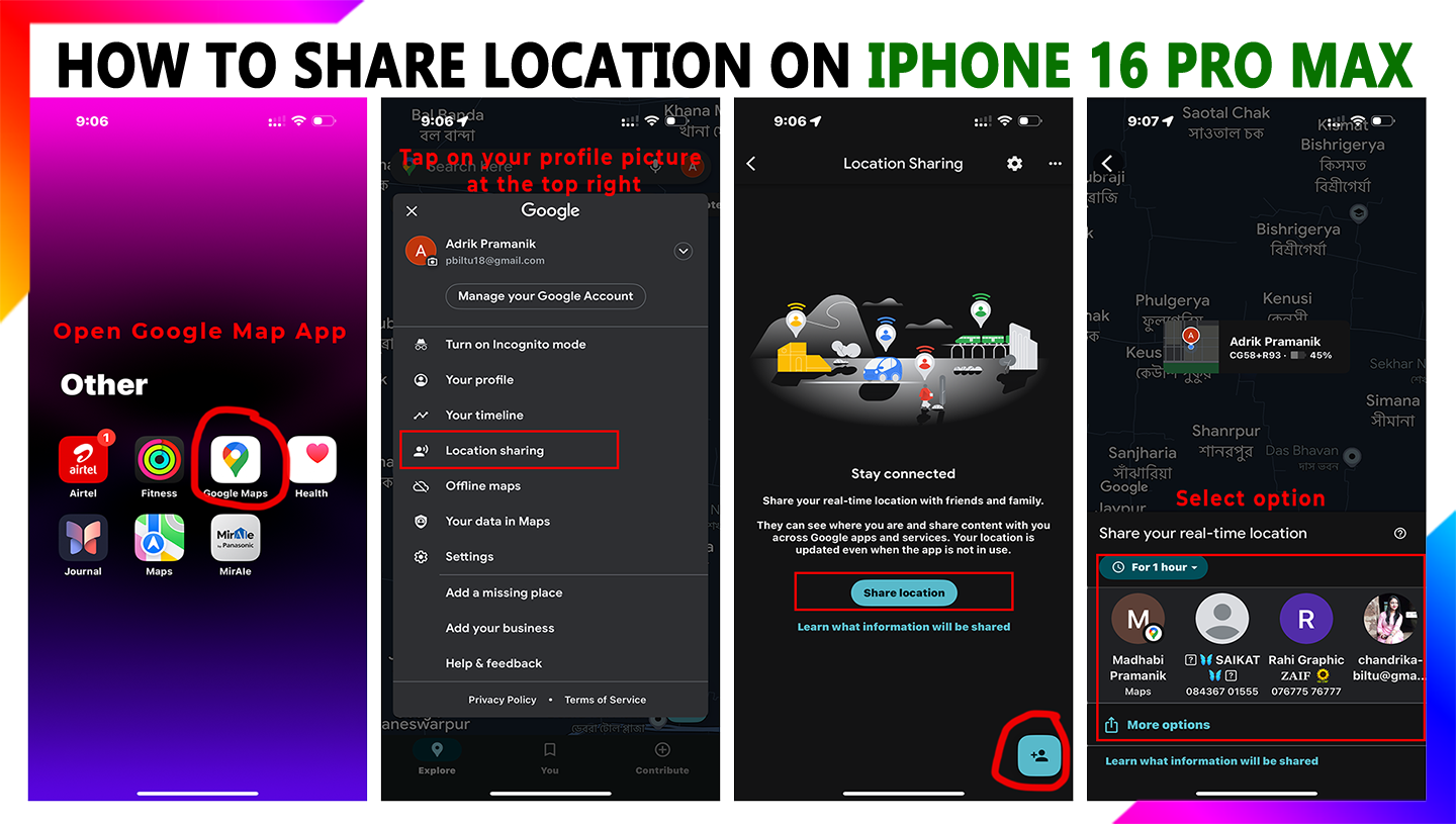 How to Share Location on iPhone 16 Pro Max