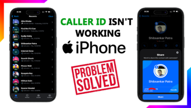 caller id showing problem in iphone