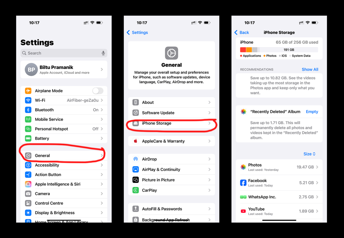 iphone storage clean